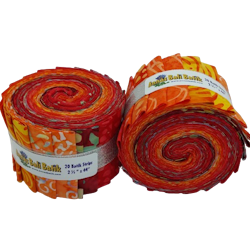 Papaya special. Batikrulle med 20 st 2,5 inch remsor.