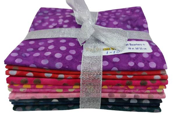 Fat Quarter Bundle+  "Midsummer Magic"  10 olika tyger. Tyg nr 1-10