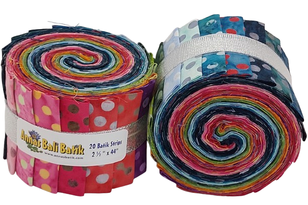 Midsummer Magic. Batikrulle med 20 st 2,5 inch remsor