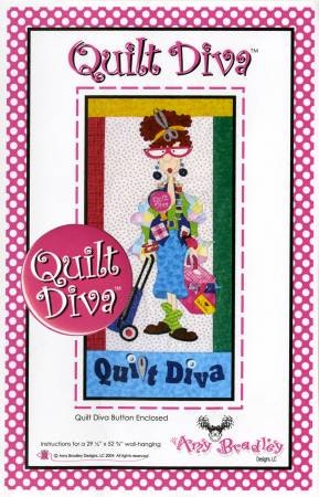 Quilt Diva. Mönster och QuiltDiva-brosch, från Amy Bradley Designs