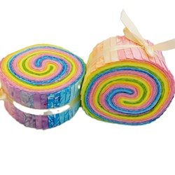 Happyness Pastell. Batikrulle med 40 st 2,5 inch remsor.