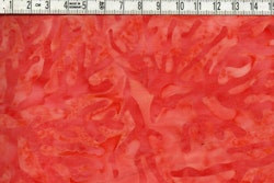 Röd korall - Batik Bomull 110 cm bred