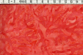 Röd korall - Batik Bomull 110 cm bred