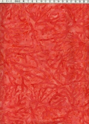 Röd korall - Batik Bomull 110 cm bred