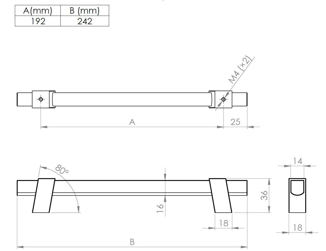 Beam Trähandtag