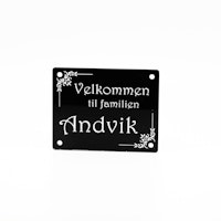 Dørskilt inkl. avstandstykker