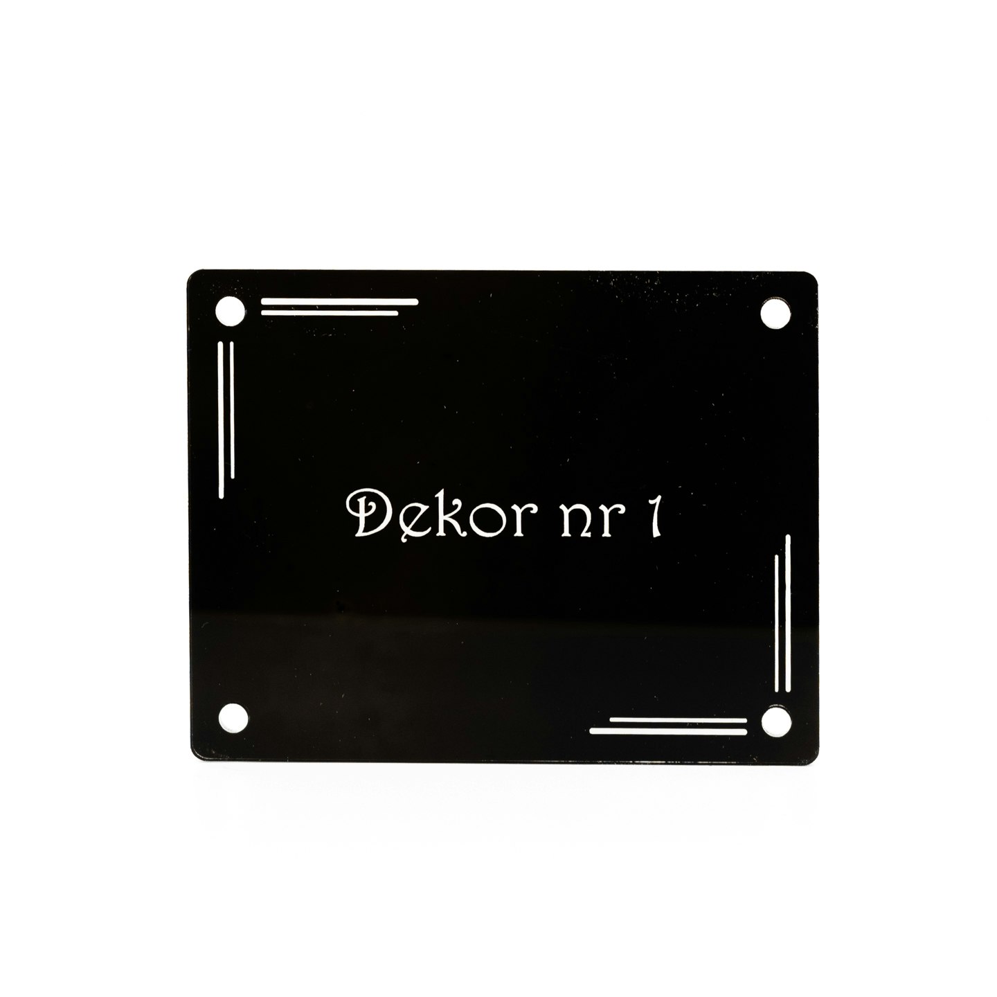 Dørskilt inkl. avstandstykker
