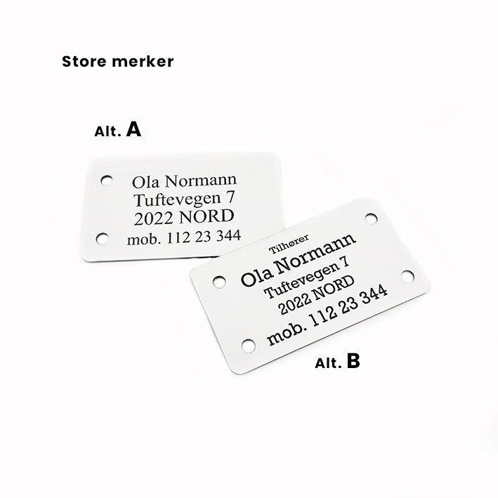Merkeskilt STORE