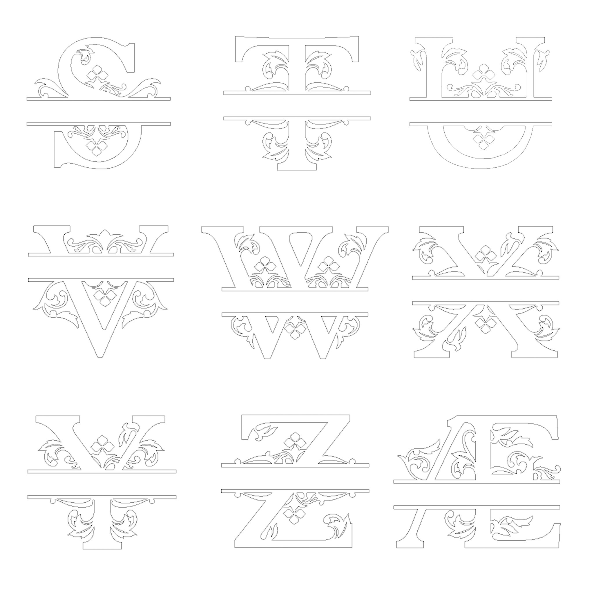 Monogram - Dørskilt
