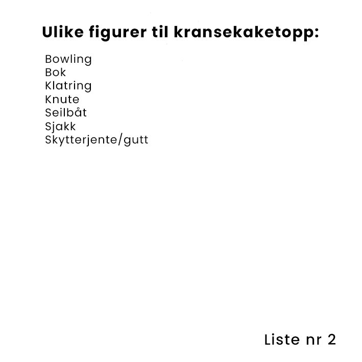 Kransekaketopp med figur