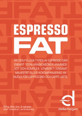 Dellerhagen - FAT Espresso - Mörkrostade kaffebönor - 500g