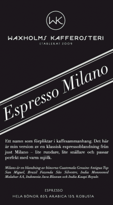 Waxholms Kafferosteri - Espresso Milano - 500g
