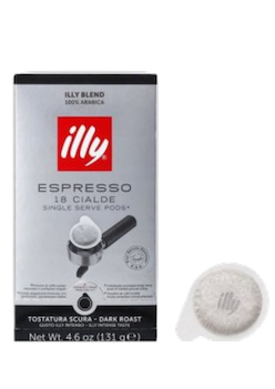 Illy Espresso mørkbrente kaffeputer 18 stk