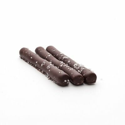 Lakritsfabriken - Mini Liquorice Sticks, Dark Chocolate + Sea Salt Frosted - 3st