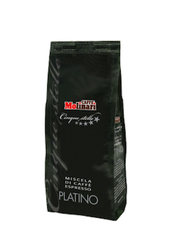 Molinari Cinque Stelle Platino kaffebönor 1000g