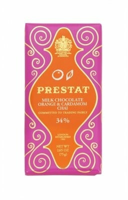 PRESTAT - Velvety Milk Chocolate Orange & Cardamom