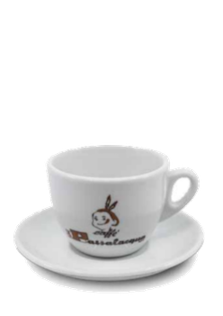 Passalacqua Cappuccino-kopp med fat i porslin