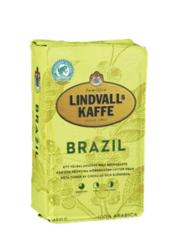 Lindvalls Brazil Dark Roast Brewing Ground 450g