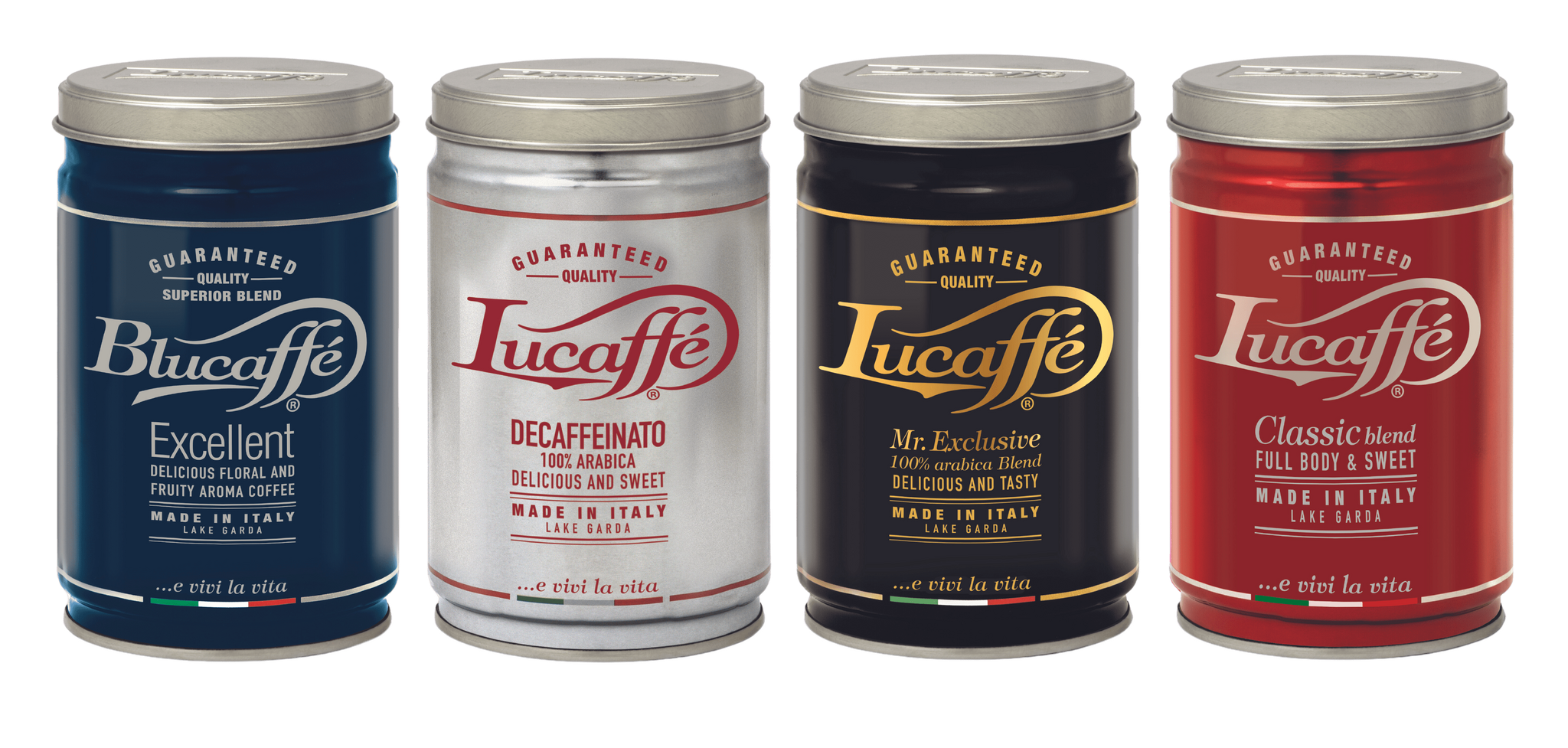 Lucaffe Blucaffe malet kaffe 250g burk