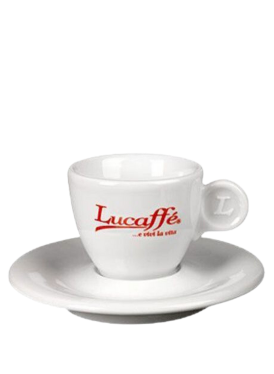Lucaffè Logga Espressokopp med fat