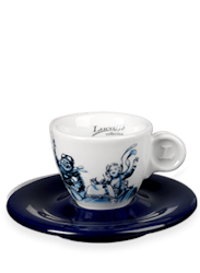 Lucaffè Espressokopp med fat i porselen