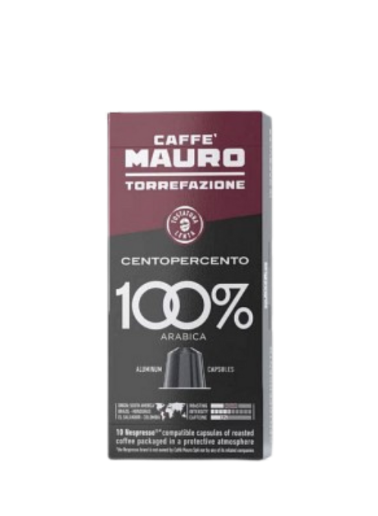Caffè Mauro Centopercento kaffekapsler 10-pakning