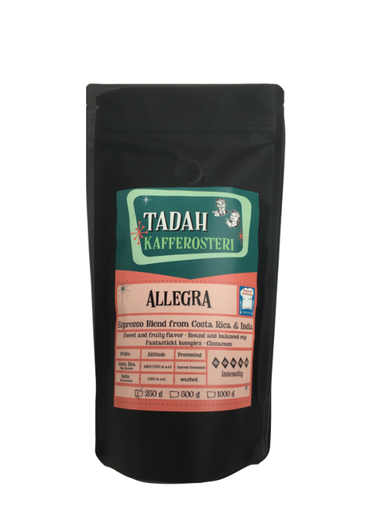 TADAH Kaffebrenneri Allegra 250g Kaffebønner