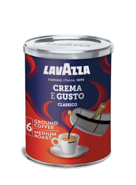 Lavazza Crema e Gusto Classico malet kaffe 250g på burk