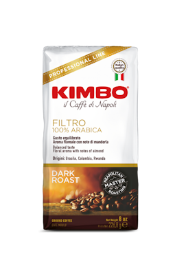 Kimbo Espresso Filtro 100% Arabica malt kaffe 226g