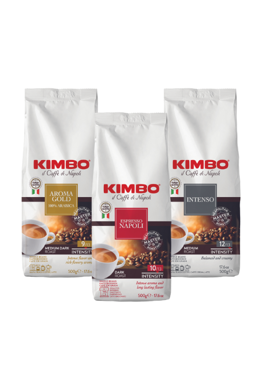 Prøv Kimbo Espresso kaffebønner 3x500g