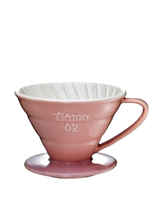 Tiamo V02 Kaffeetropfer aus Keramik, Rosa