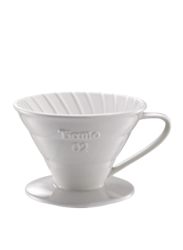 Tiamo V02 Kaffedripper Keramisk Hvit