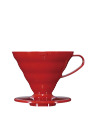 Hario - V60 01 - Porselensfilter Rød 1 kopp