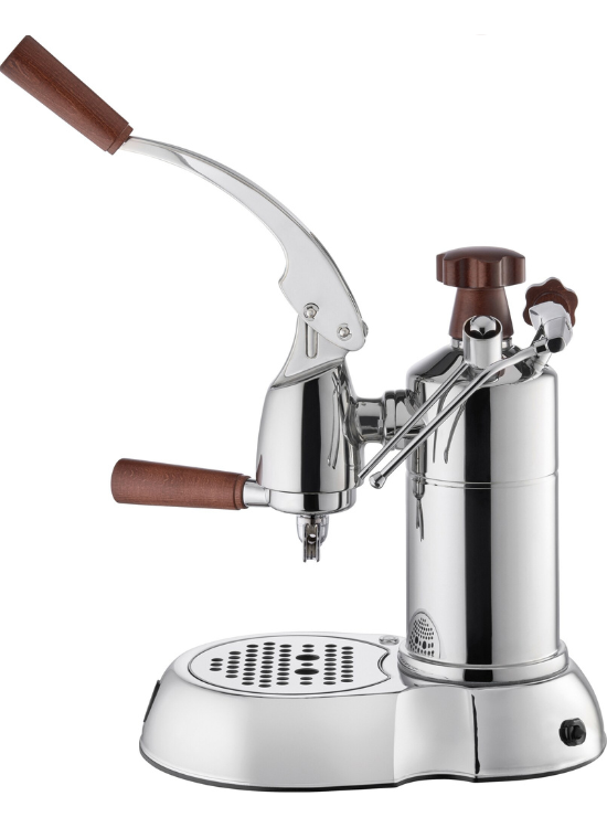 La Pavoni Stradivari Professionelle Espressomaschine. Verchromtes Messing