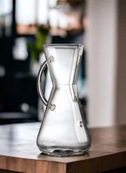 Chemex - 3-koppars kaffebryggare med glashandtag