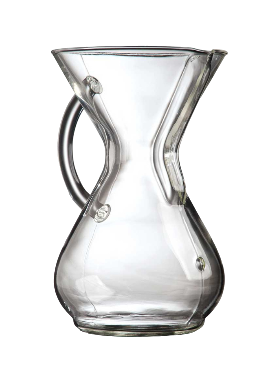 Chemex - 6 koppars kaffebryggare med glashandtag