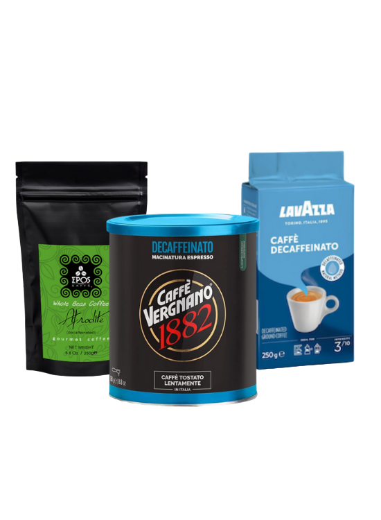 Probieren Sie das Kaffeepaket – Entkoffeinierter gemahlener Kaffee 3x250g