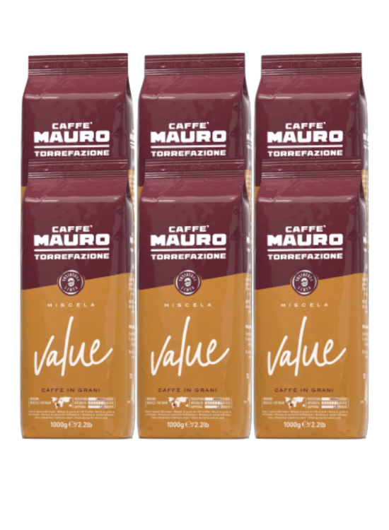 Caffè Mauro Value kaffebönor 6x1000g