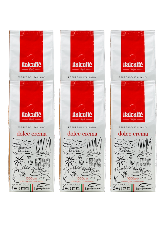 Italcaffè Dolce Crema kaffebönor 6x1000g