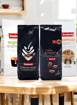 Prova på kaffepaket Rombouts kaffebönor 4x1000g