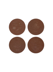 Lemmel Leather Coasters Kustfararen 4-pack