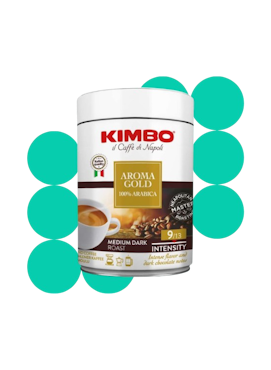 Kimbo Espresso Aroma Gold malet kaffe 250g i burk