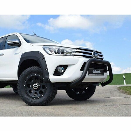 Frontbåge Delta 76mm Basic Hilux 2016- Svart