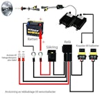 Reläkabelsats med DTP2-kontakt - För 1 lampa