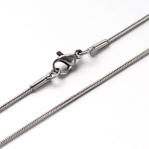 Halsband Serpente Silver Lång
