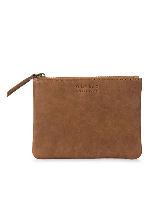 Liten plånbok naturgarvat läder. brun