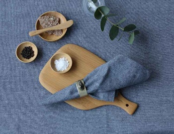 Servetter denim i 2-pack av återvunnen textil