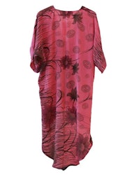 Kimono hi lo rosa återvunna sari