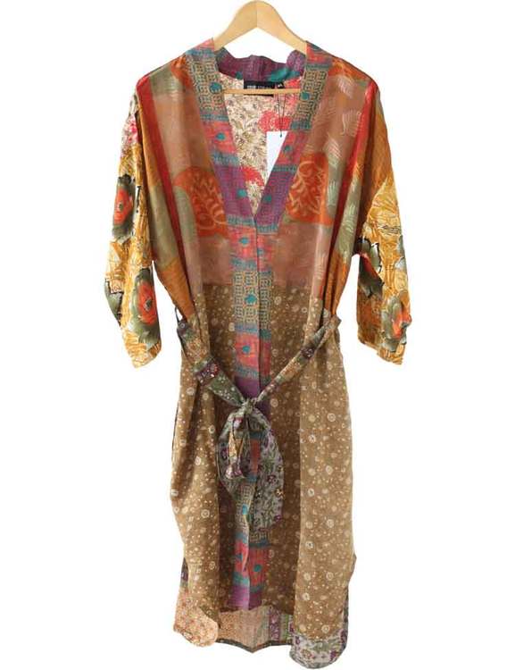 Kimono magnolia återvunna sari