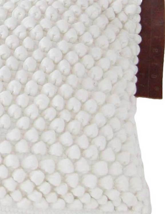Avlångt kuddfodral återvunnen textil, vit